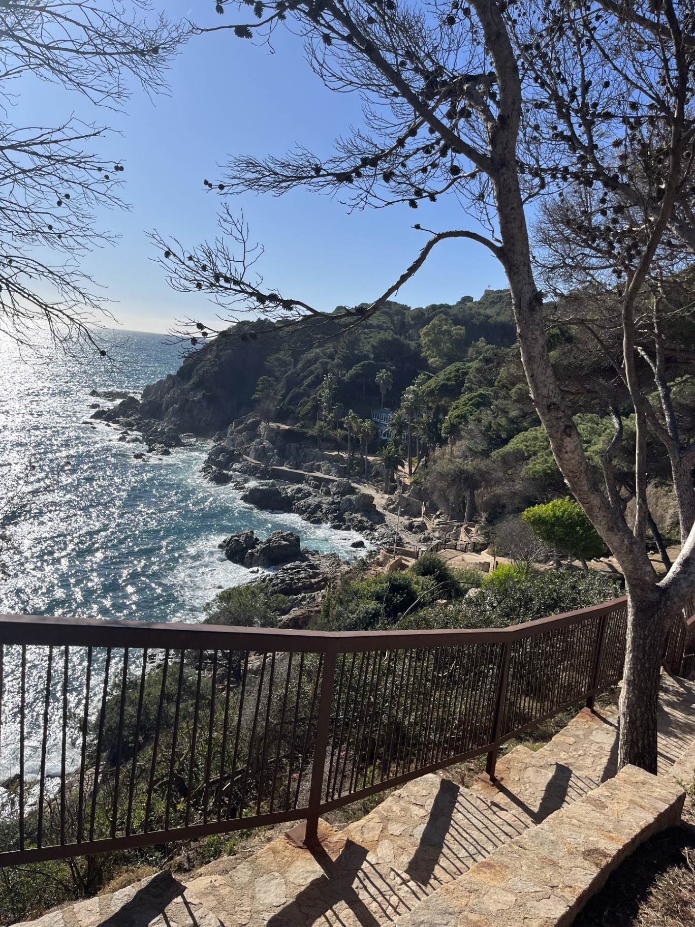 Coastal walkway overlooking the Costa Brava shoreline