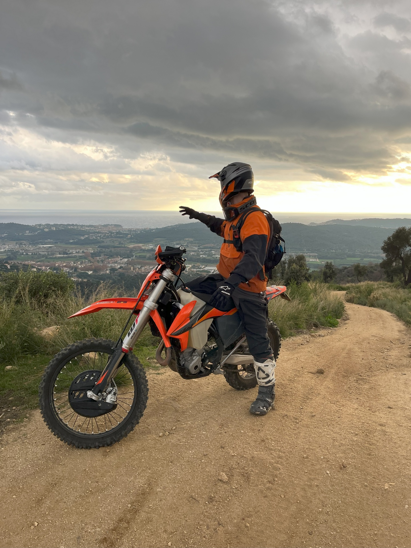 Enduro rider on a Costa Brava trail